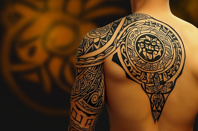 design a polynesian maori tribal tattoo