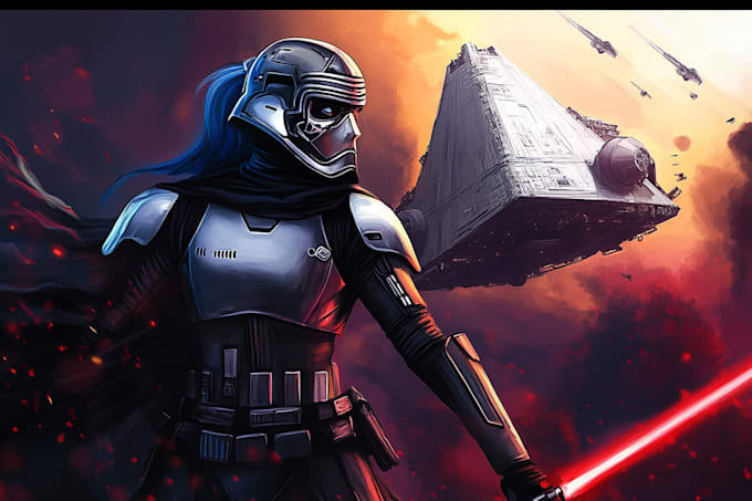 create star wars and sci fi illustration
