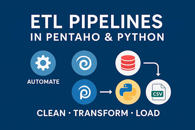 Design and build etl data pipelines using pentaho or python by ...
