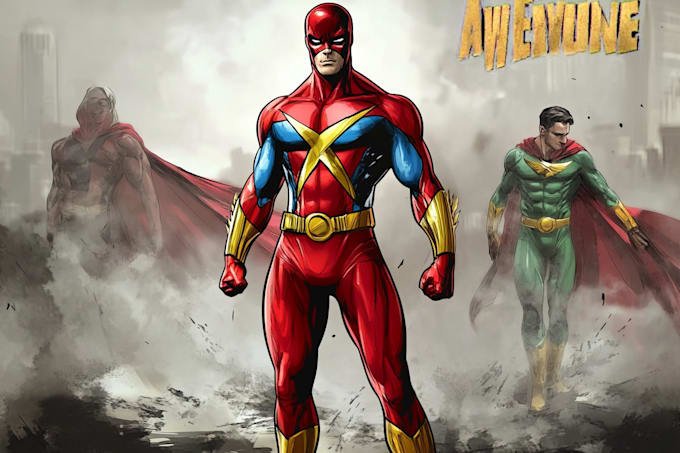 draw superhero character for you