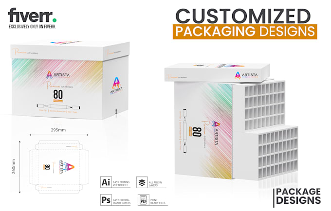 design custom amazon box design, product packaging