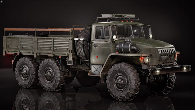 3d truck model for printing, 3d car model, 3d vehicle model, semi truck rc model