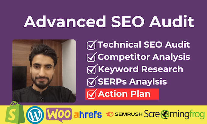 website SEO audit report with on page, technical analysis and action plan