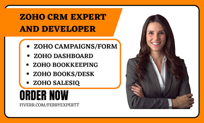 setup zoho crm dashboard campaign salesiq sites bookkeeping form desk zoho books