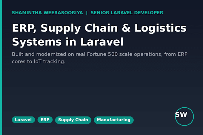 build or modernize your erp, supply chain, or logistics system