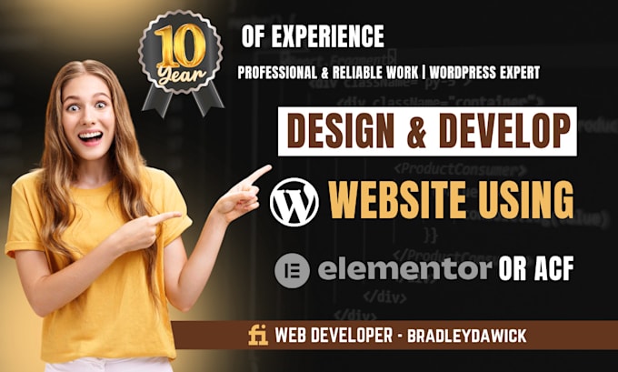 create wordpress website with acf or elementor pro
