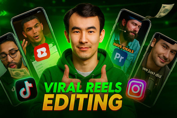 do video edits for tiktok, reels and you tube shorts