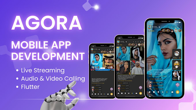 develop agora live streaming apps in flutter, android and ios