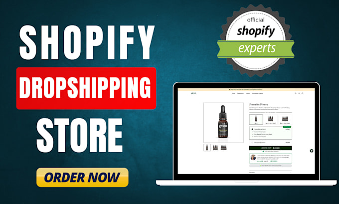 setup shopify dropshipping store or website