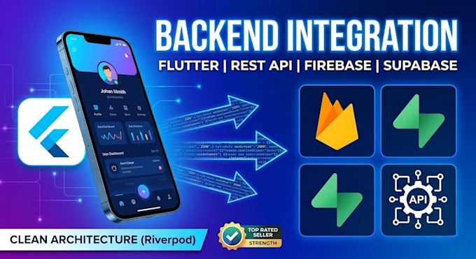 integrate rest API, firebase, or supabase in your flutter app