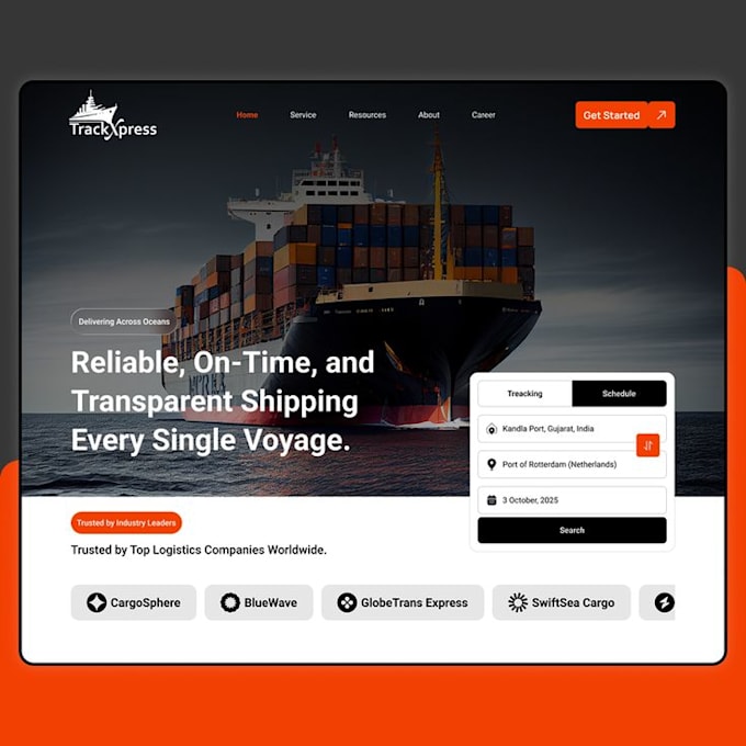 build logistics, transport, trucking website