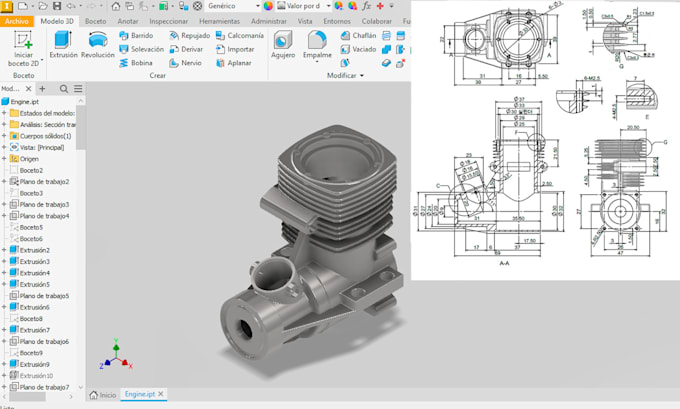 design mechanical 3d models and assemblies using fusion 360 or inventor