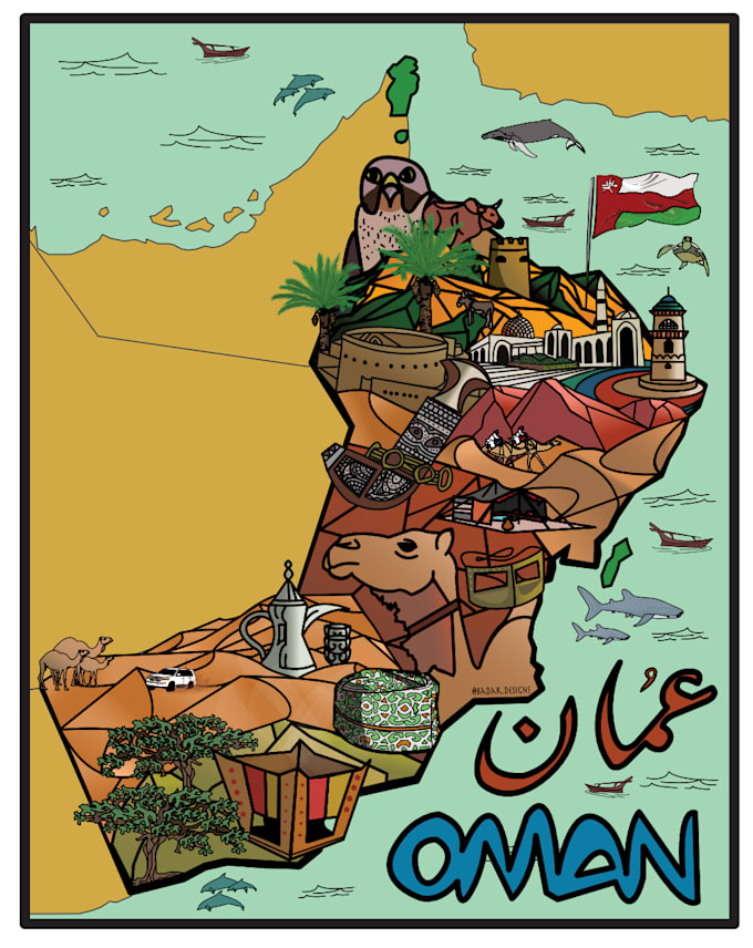 create digital art focused on travel and souvenirs