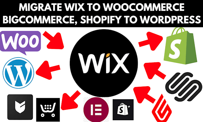 transfer move duplicate copy wix to wordpress woocomerce to shopify website