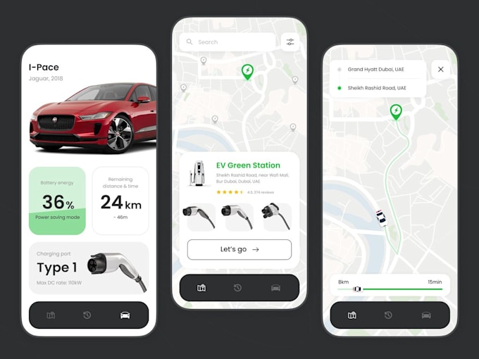 develop ev charging app escooter app gps app ev charging finder electronic app
