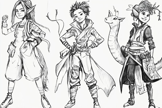 create character concept art sketch