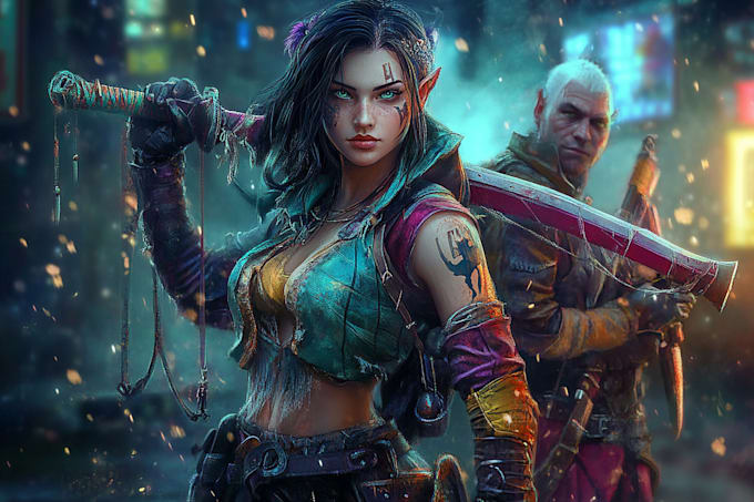 create a fantasy artwork, concept art, or character design