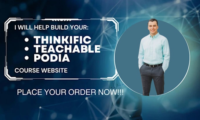 create thinkific website, podia, teachable website for online course