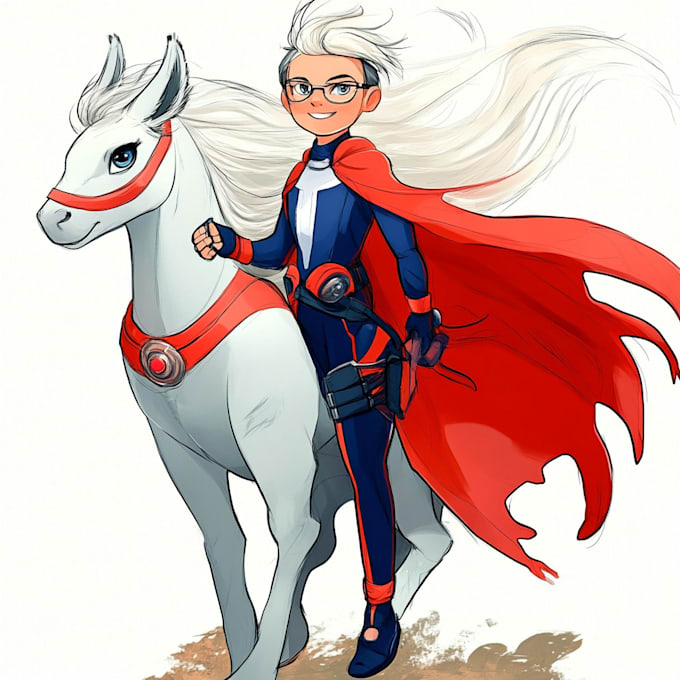 create fantasy, super hero character art
