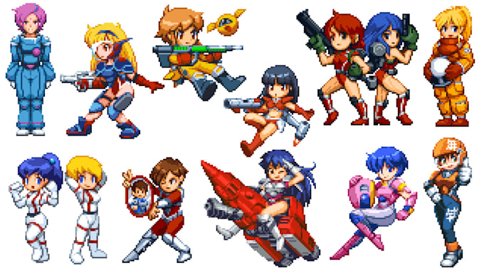 Creatore di giochi di ruolo, sprite di personaggi, animazione pixel art ...