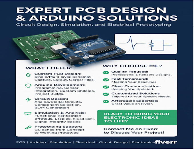 Do electrical, electronics, pcb, arduino related projects by Faadali521 ...