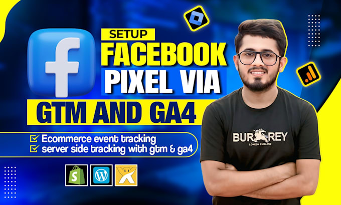 set up meta pixel, conversion api, server side tracking via gtm, ga4