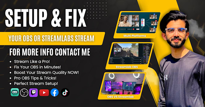 setup or fix your obs or streamlabs stream