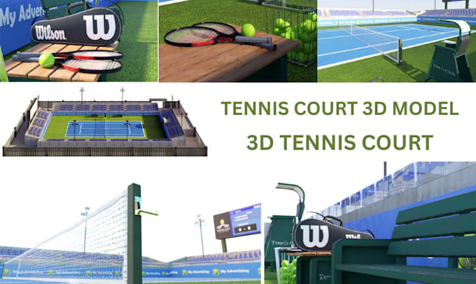 make 3d stadium, 3d gym, picklecourt and other gaming arena with 3d rendering