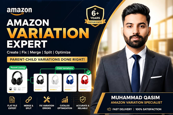create variation listing and parent child listing on amazon