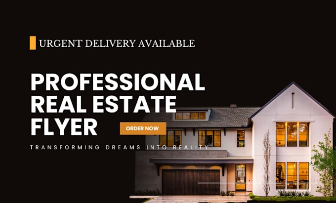 design real estate, open house just sold realtor flyers door hanger