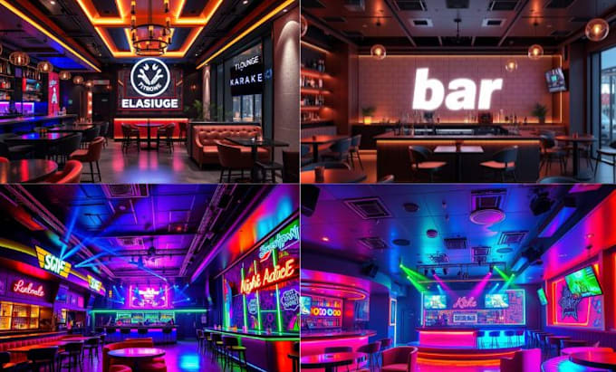 Design bar interior design, cafe restaurant lounge logo design ...