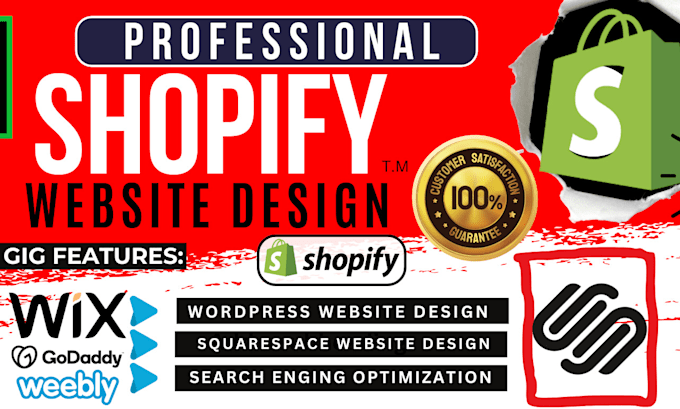 create shopify wix squarespace wordpress godaddy weebly ecommerce website design