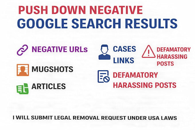 pushdown remove bad google search results mugshots articles news cases
