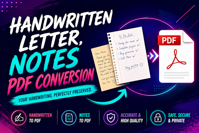 do hand writing assignment job copy paste work pdf conversion