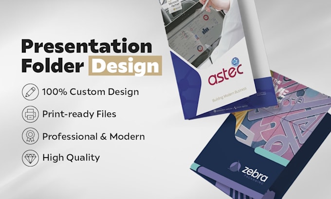 design a professional presentation folder for your business