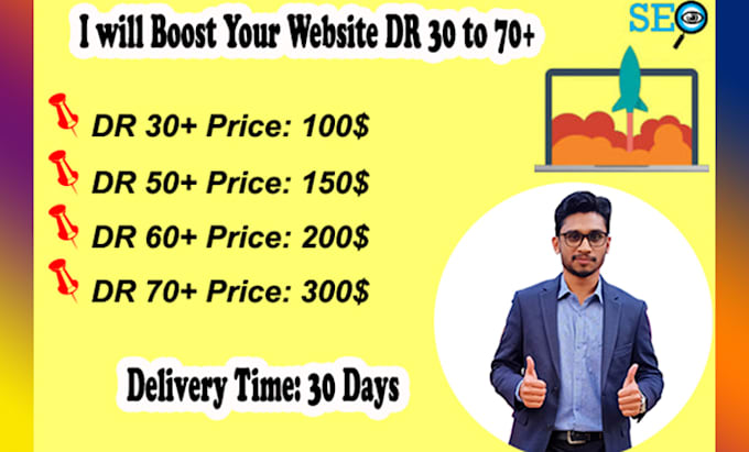 increase your website ahrefs DR 50 plus