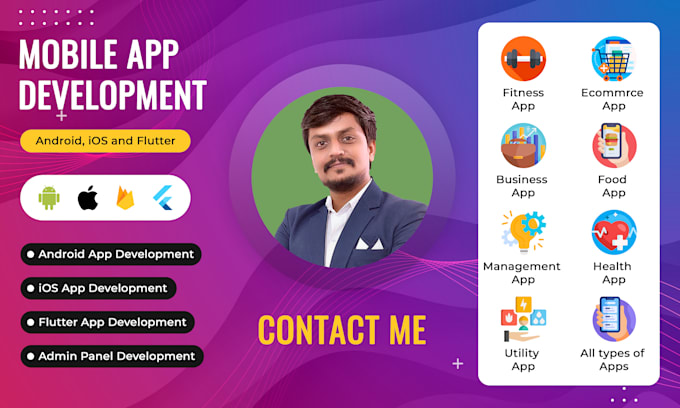 develop custom mobile apps for android and ios using flutter or native