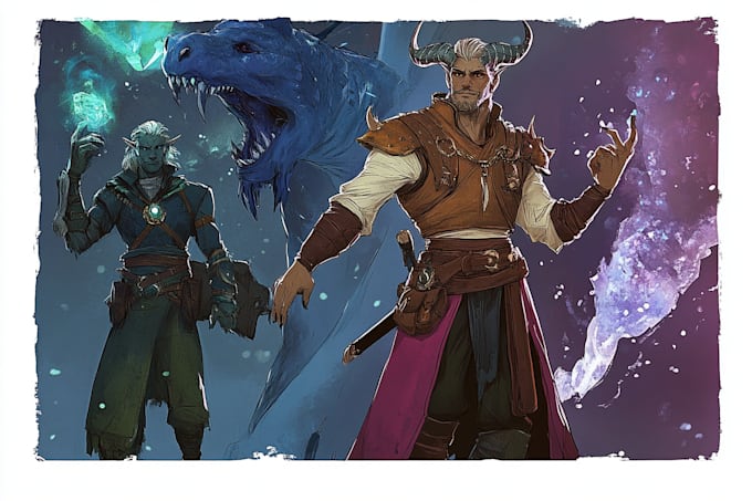 Draw your dnd character art by Dominicills | Fiverr