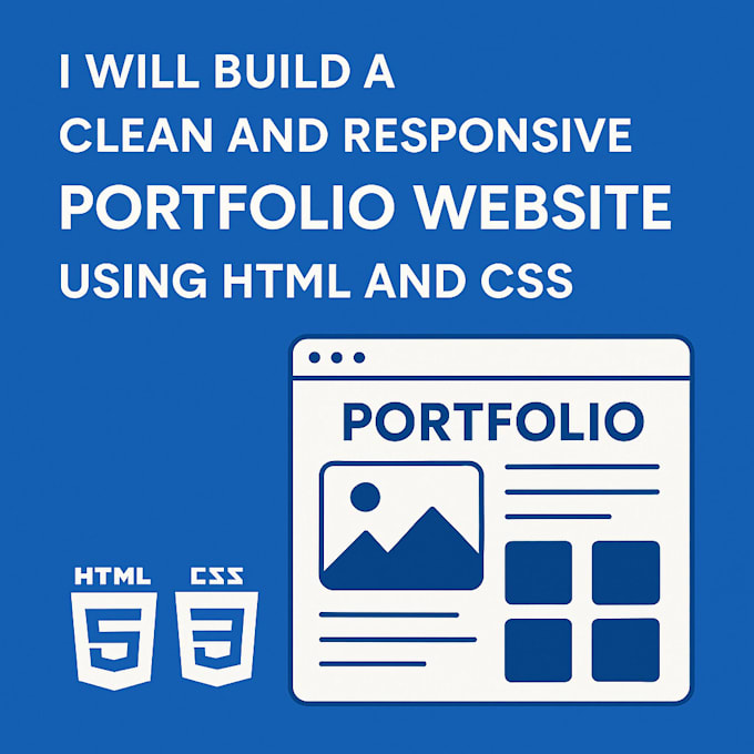 Build a clean and responsive portfolio website using html and css by ...