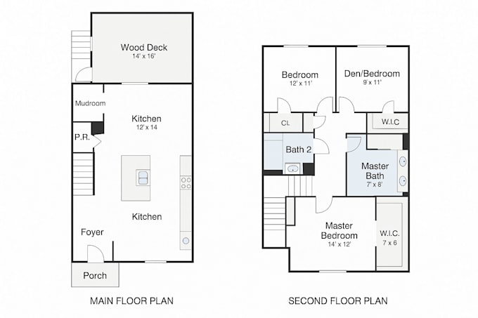 create 2d floor plan and 3d rendering for real estate, autocad, floorplanner