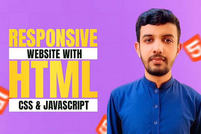 develop a modern, responsive HTML, CSS, javascript website