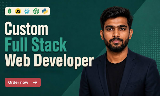 build custom full stack website and application, frontend, backend developer