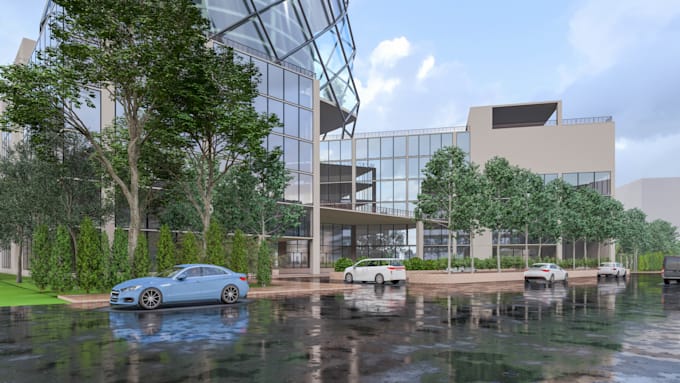 create 3d and realistic architectural visualization