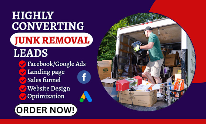 generate junk removal leads cleaning service leads dumpster lead on go highlevel