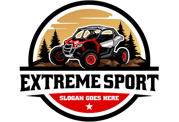 create beautiful excellent offroad, dirt ride, mountain logo