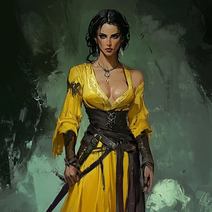 create dnd character or dnd party art illustration