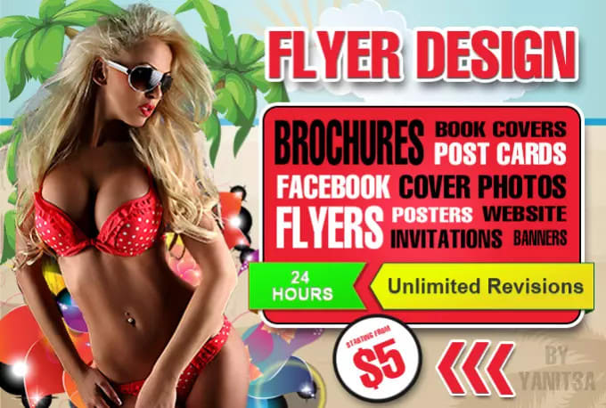 design HOT flyer, poster, brochure in 24 hours