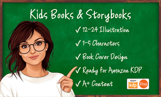 illustrate kids books and storybooks for amazon KDP