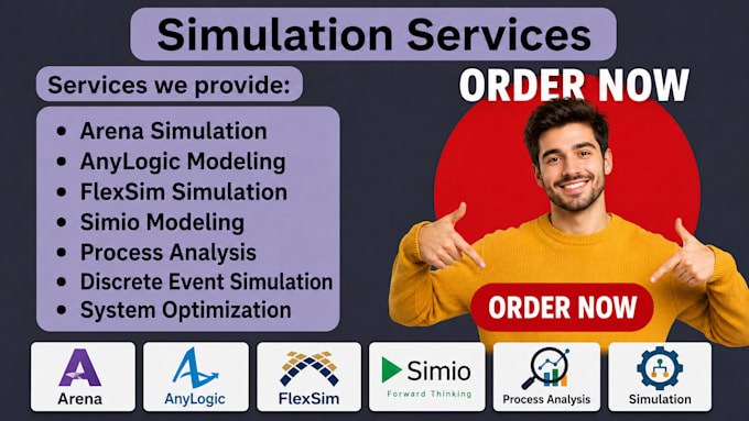 do simulation using arena anylogic flexsim simio