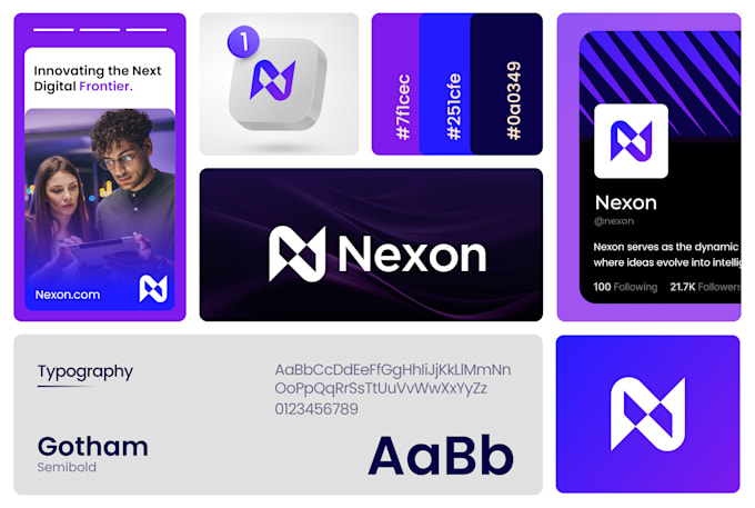 do mininmalist brand logo design, branding kit, brand identity and brand guide